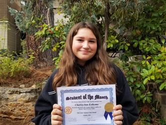 Student of the Month October 6th Dahlia