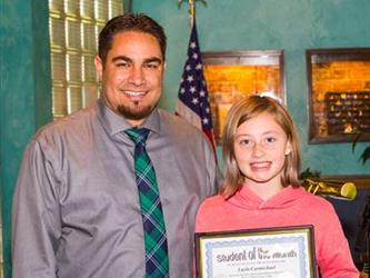 Layla - 5th grade Student of the Month for September