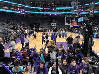 Students at the April 2 Kings game
