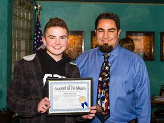 8th grade Student of the Month - Oliver