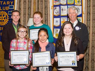 Students of the Month with Mr. Duffey