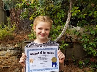 Student of the Month November 5th Eleanor