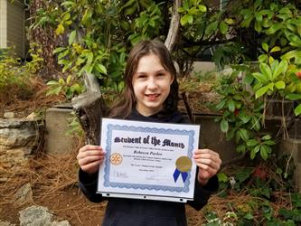 Student of the Month November 7th Rebecca