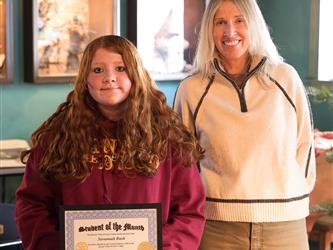 7th grade Student of the Month - Savannah