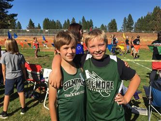 LGMS Invitational Cross Country Meet 2019 - Two Boys after race