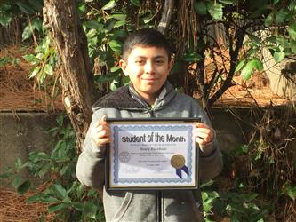 Student of the Month - 5th  Henry