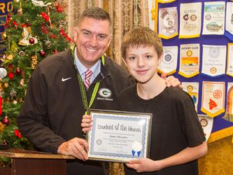 Student of the Month - 7th  James