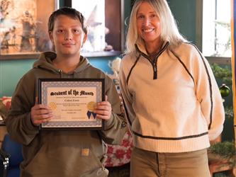 8th grade Student of the Month - Tanner