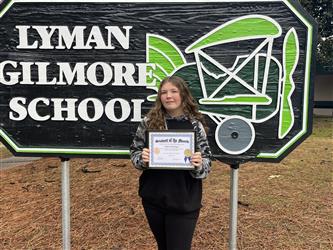 Student of the Month - 7th  Claire