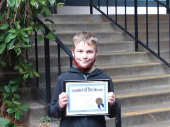 5th grade Student of the Month - Gabriel