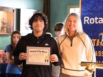 8th grade Student of the Month - Jesus