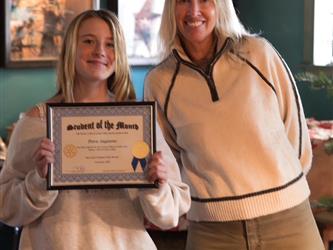 6th grade Student of the Month - Petra