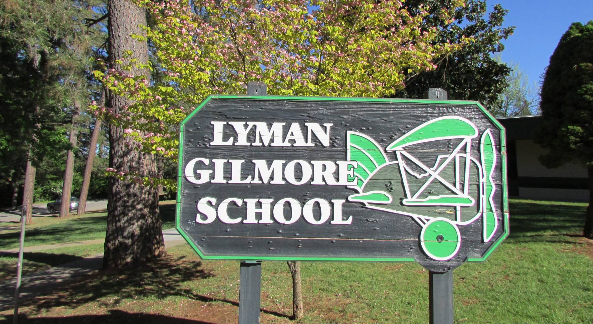Lyman Gilmore School sign